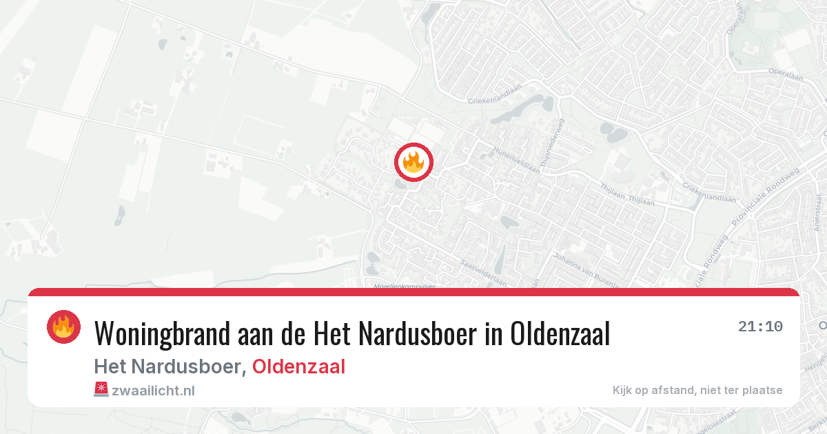 Woningbrand aan de Het Nardusboer in Oldenzaal — 2 mei 2026