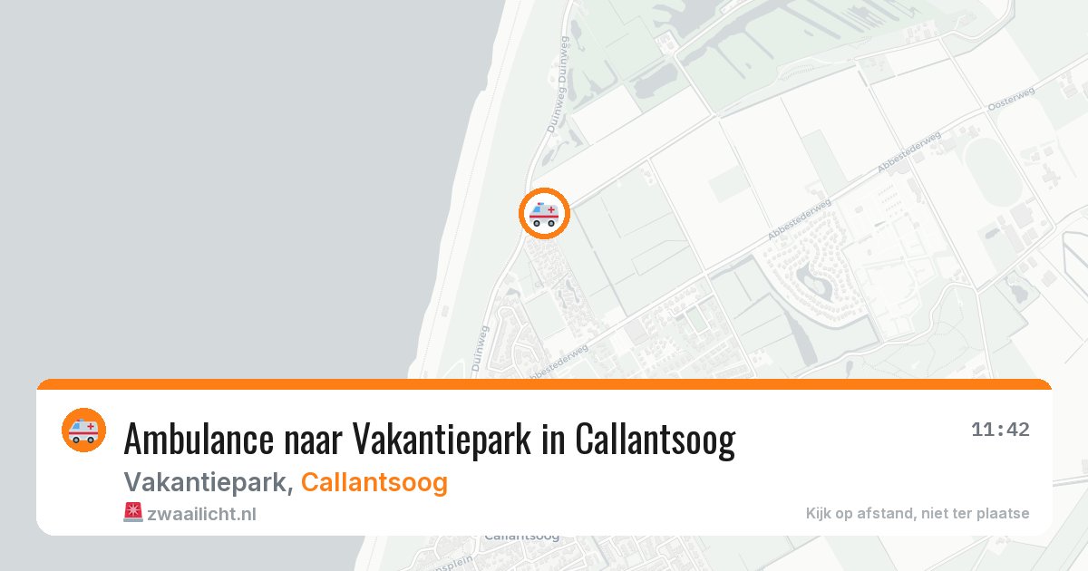 Ambulance naar Vakantiepark in Callantsoog — 5 aug 2026