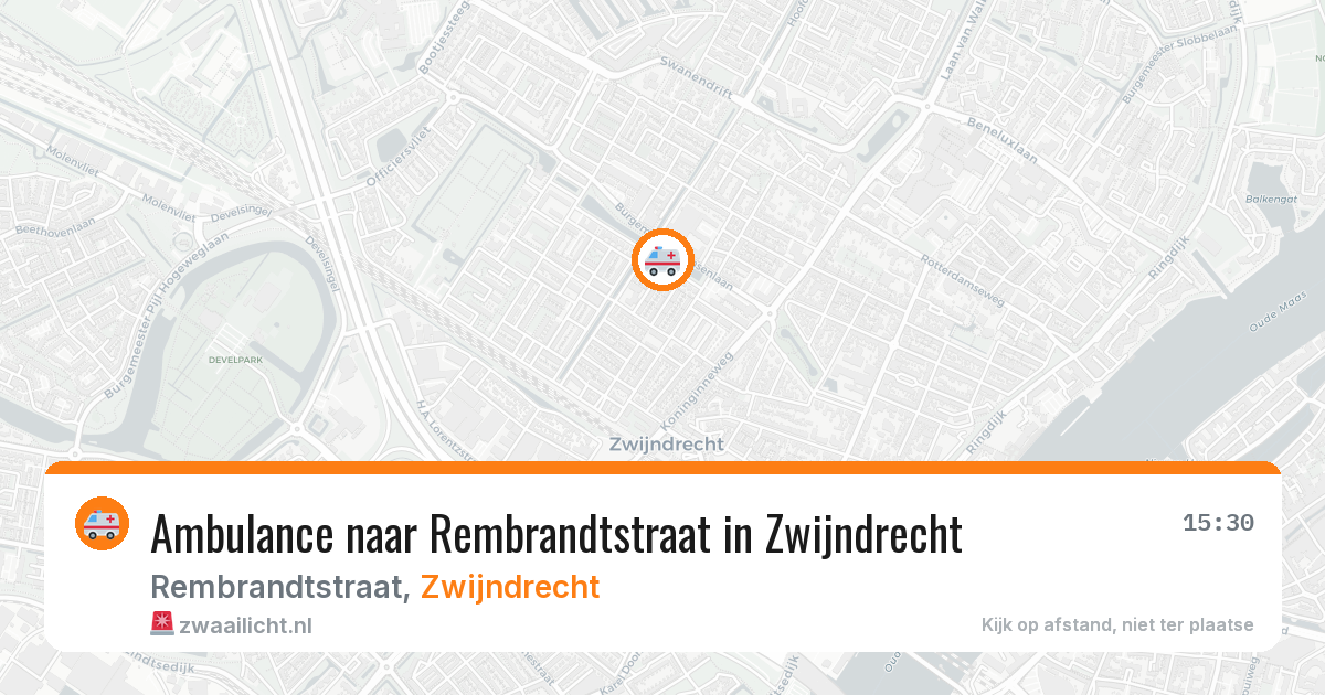 Ambulance naar Rembrandtstraat in Zwijndrecht — 8 apr 2026