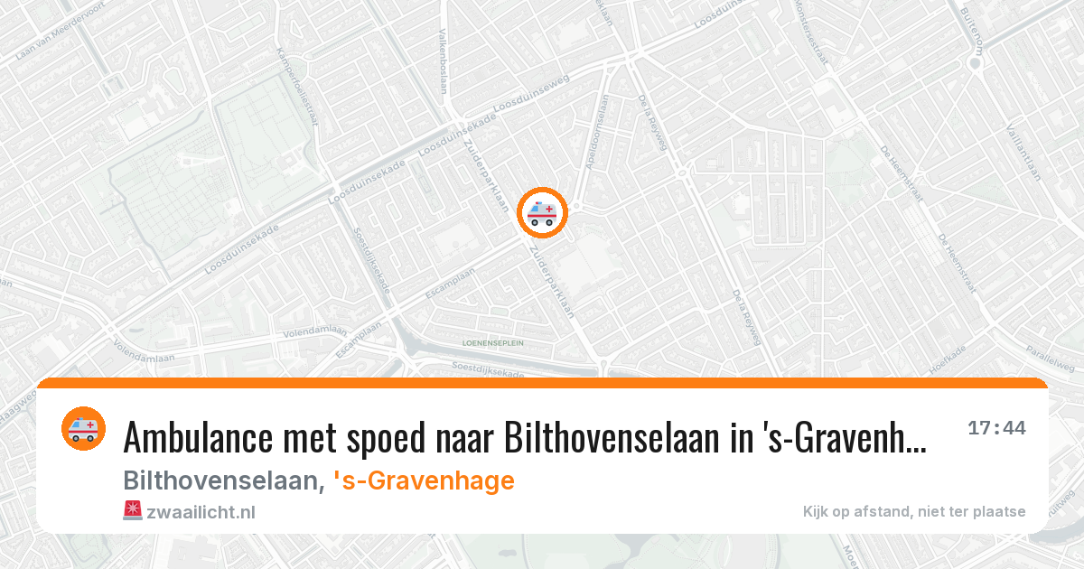 Ambulance met spoed naar Bilthovenselaan in 's-Gravenhage — 20 jan 2026