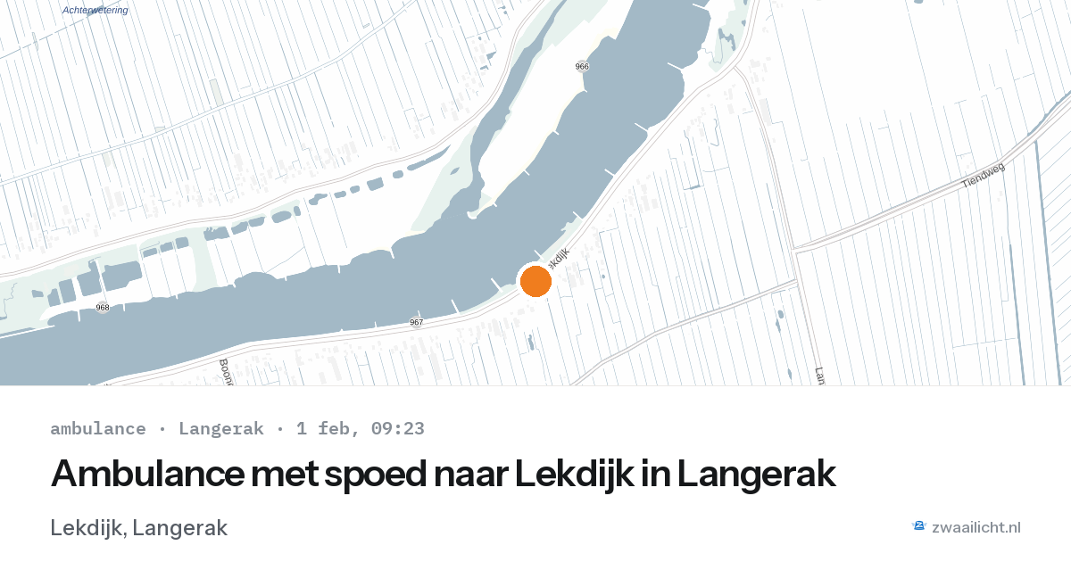 Ambulance met spoed naar Lekdijk in Langerak — 1 feb 2026