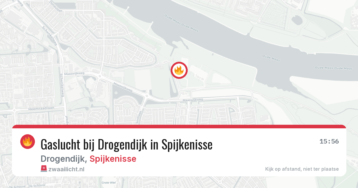Gaslucht bij Drogendijk in Spijkenisse — 22 mrt 2026