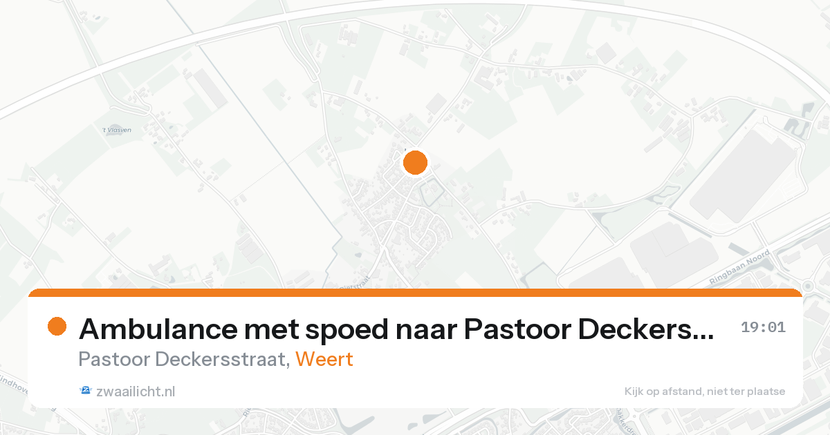Ambulance met spoed naar Pastoor Deckersstraat in Weert — 23 aug 2026