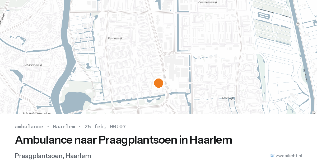 Ambulance naar Praagplantsoen in Haarlem — 24 feb 2026