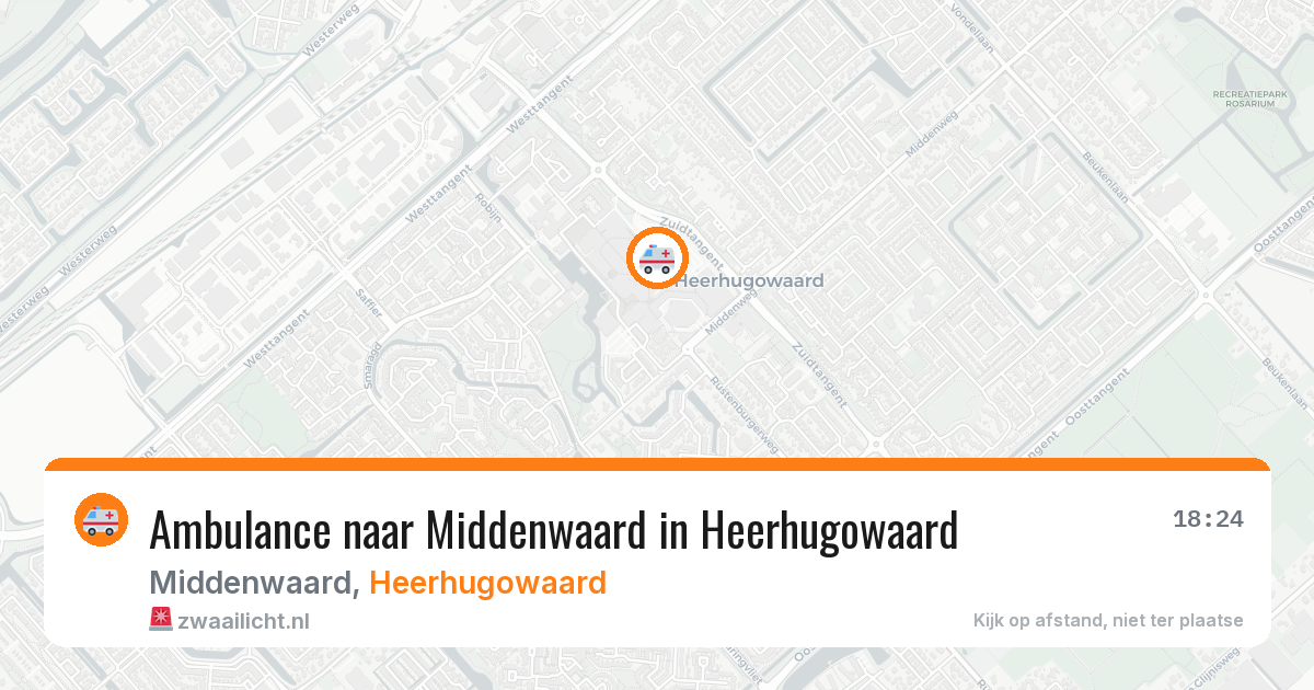 Ambulance naar Middenwaard in Heerhugowaard — 14 mrt 2026