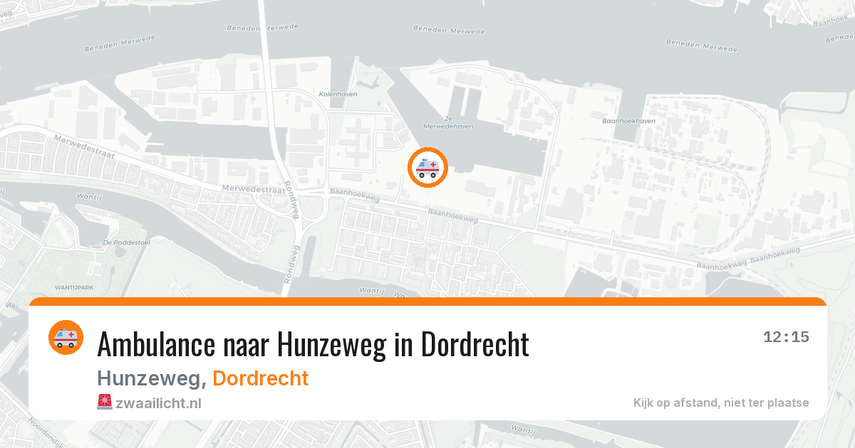 Ambulance naar Hunzeweg in Dordrecht — 28 jun 2026
