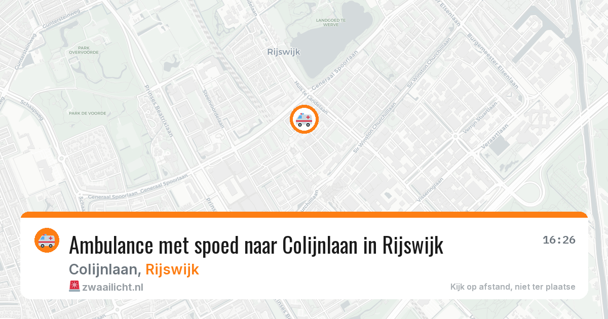 Ambulance met spoed naar Colijnlaan in Rijswijk — 6 aug 2026