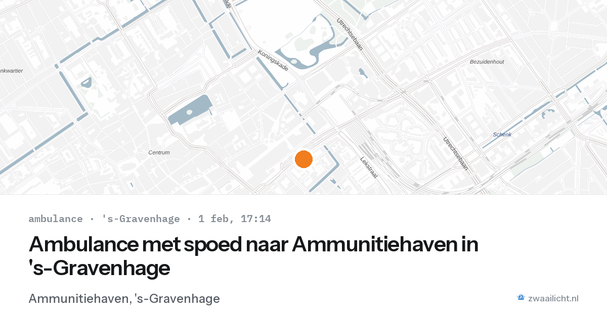 Ambulance met spoed naar Ammunitiehaven in 's-Gravenhage — 1 feb 2026