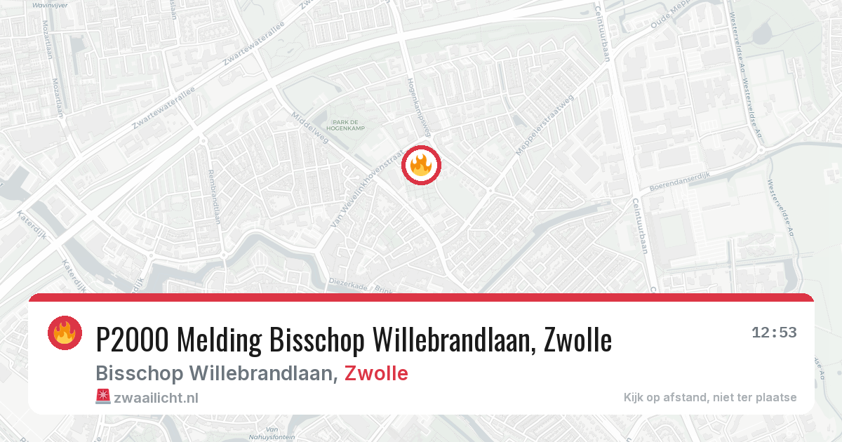 P2000 Melding Bisschop Willebrandlaan, Zwolle — 7 mei 2026