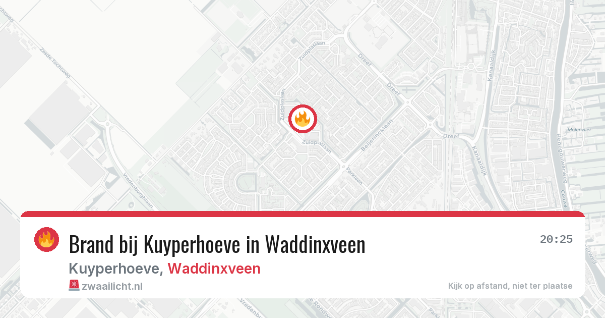 Brand bij Kuyperhoeve in Waddinxveen — 5 aug 2026