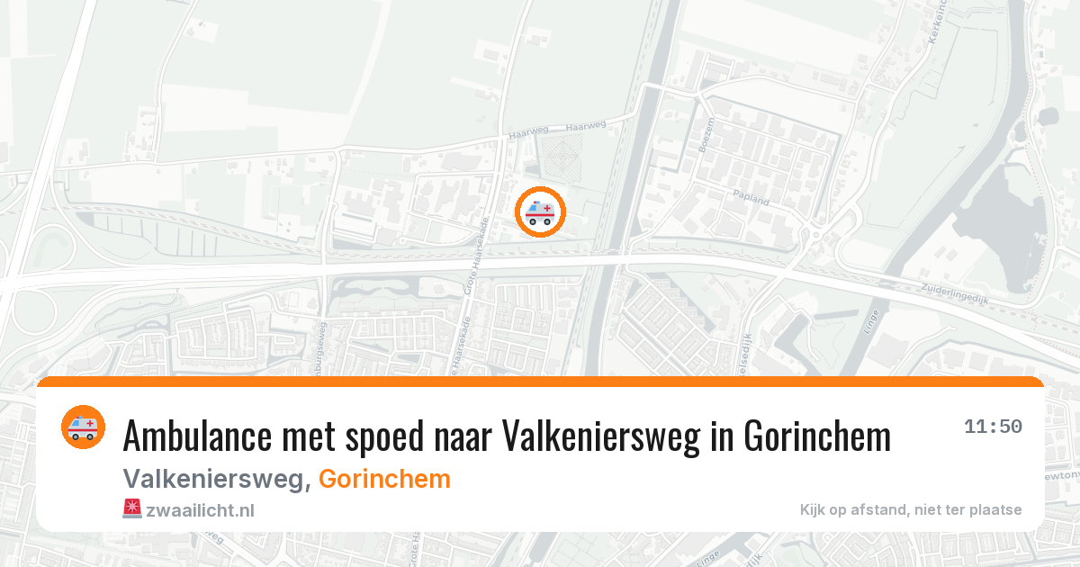 Ambulance met spoed naar Valkeniersweg in Gorinchem — 29 mrt 2026