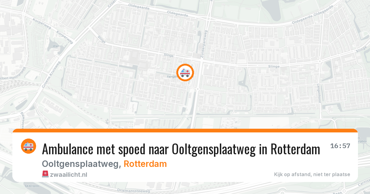 Ambulance met spoed naar Ooltgensplaatweg in Rotterdam — 1 jul 2026