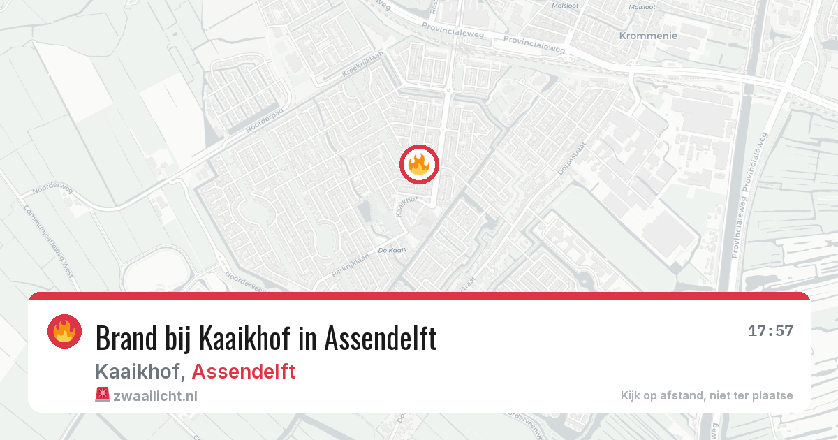 Brand bij Kaaikhof in Assendelft — 8 jul 2026