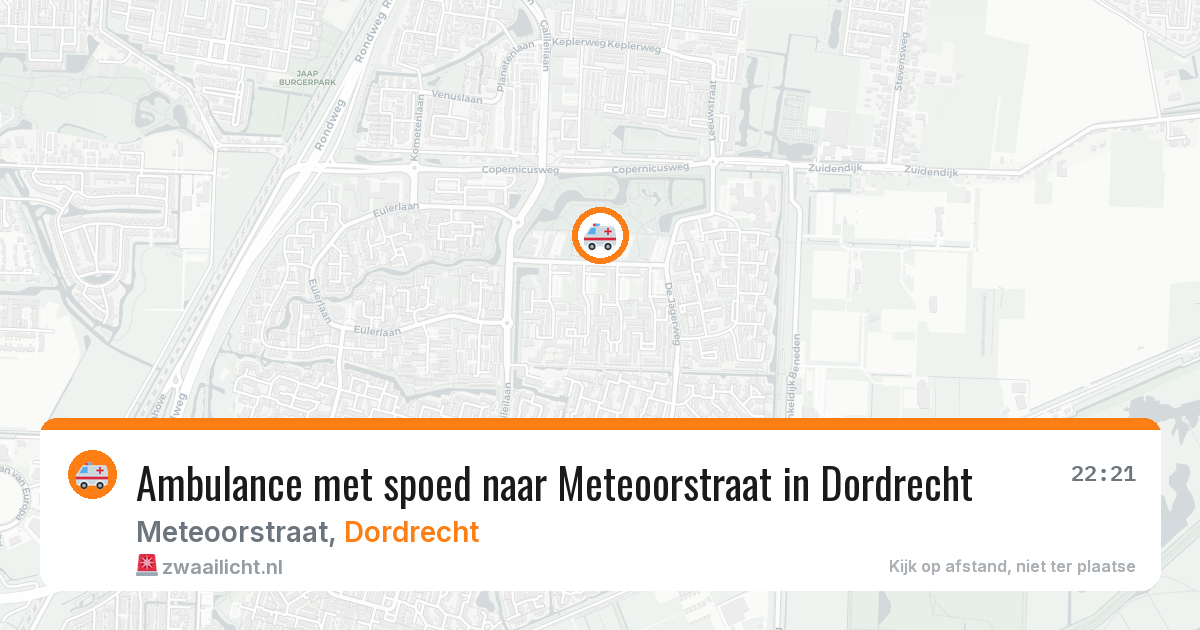 Ambulance met spoed naar Meteoorstraat in Dordrecht — 25 jun 2026