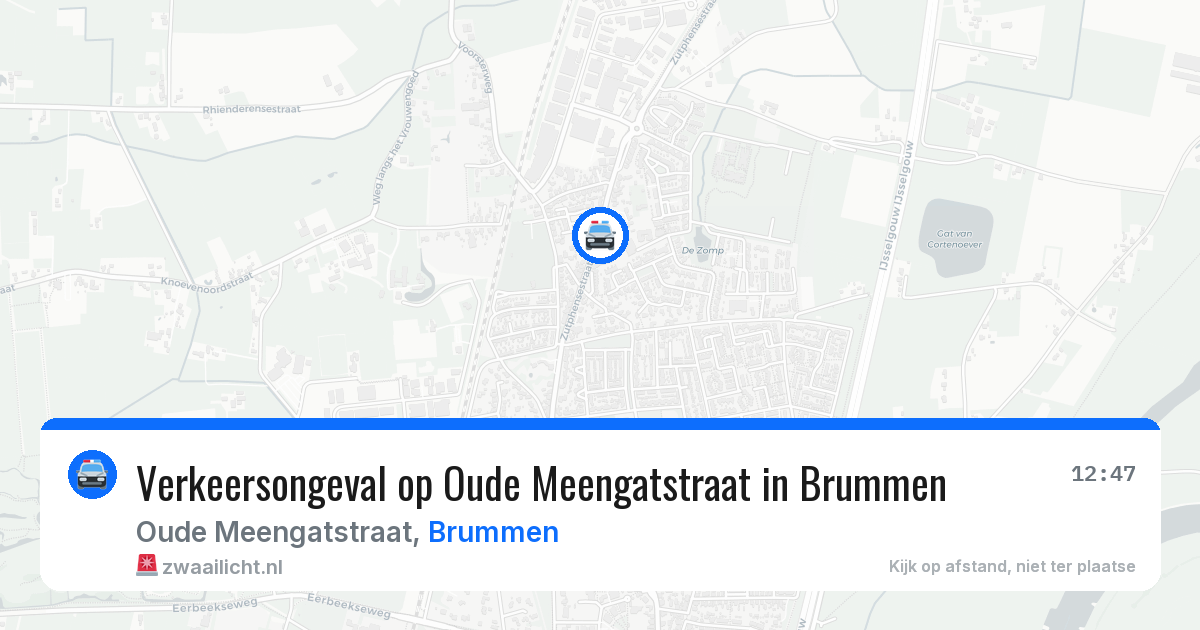 Verkeersongeval op Oude Meengatstraat in Brummen — 1 jul 2026