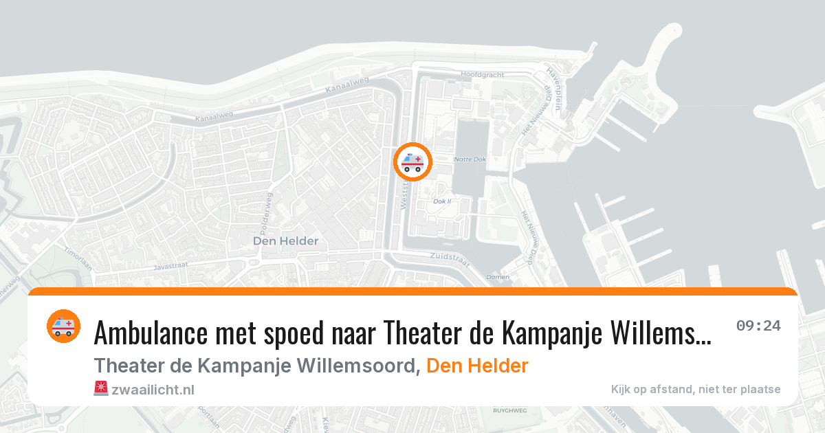 Ambulance met spoed naar Theater de Kampanje Willemsoord in Den Helder — 1 feb 2026