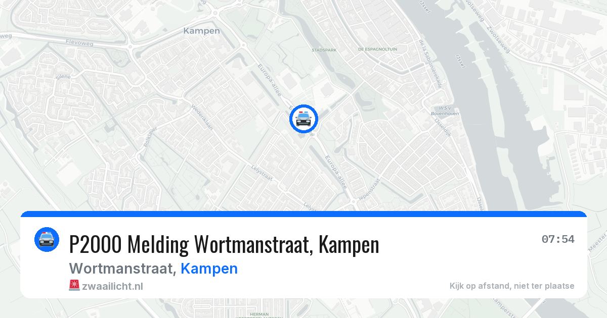 P2000 Melding Wortmanstraat, Kampen — 17 mei 2026