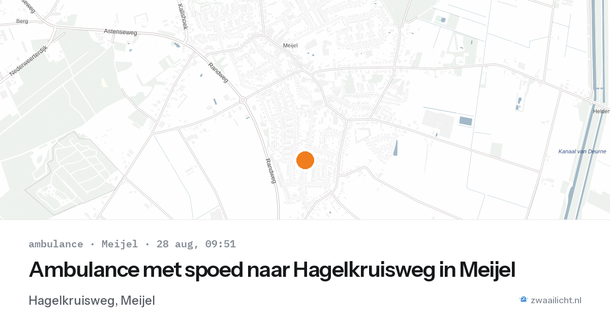 Ambulance met spoed naar Hagelkruisweg in Meijel — 28 aug 2026