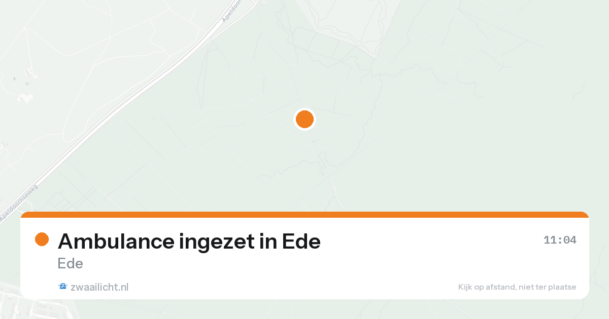 Ambulance ingezet in Ede — 18 aug 2026