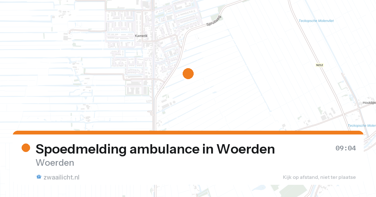 Spoedmelding ambulance in Woerden — 27 aug 2026