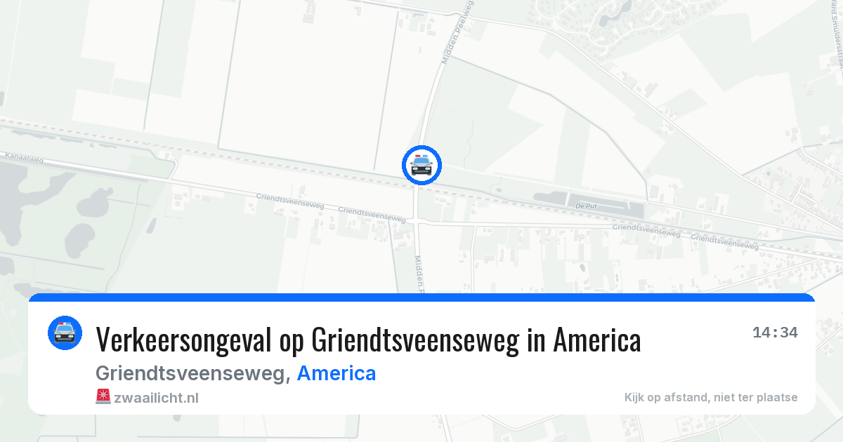 Verkeersongeval op Griendtsveenseweg in America — 28 jul 2026