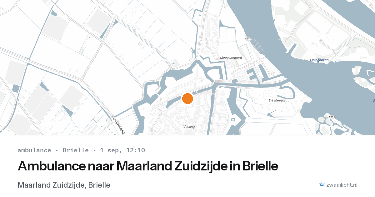Ambulance naar Maarland Zuidzijde in Brielle — 1 sep 2026