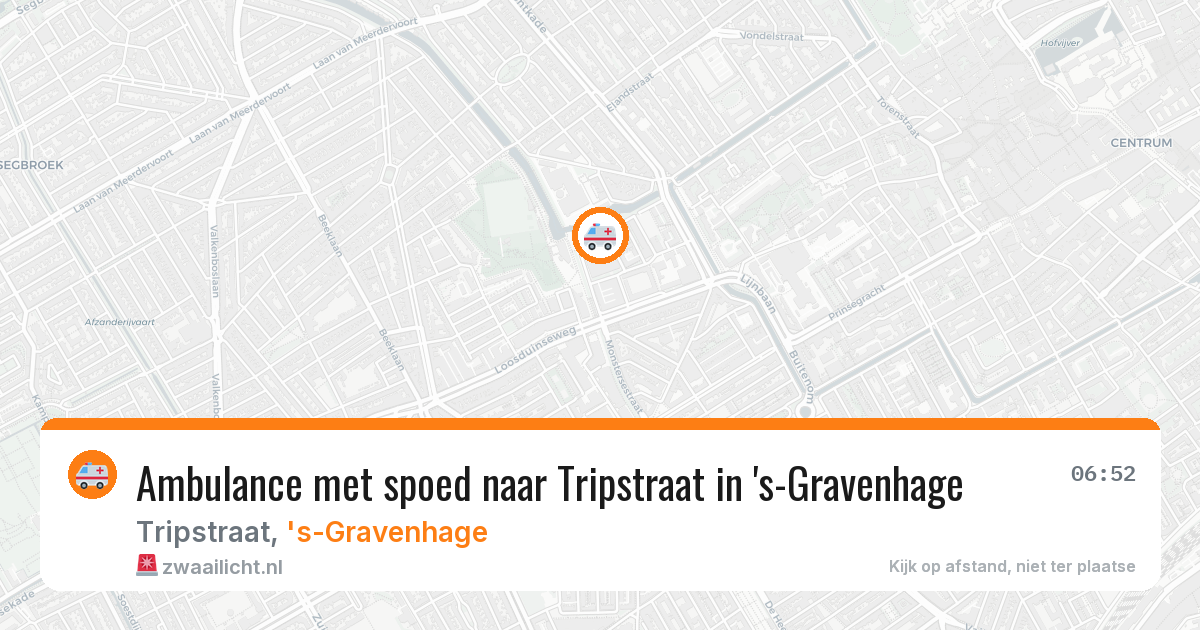 Ambulance met spoed naar Tripstraat in 's-Gravenhage — 7 jun 2026