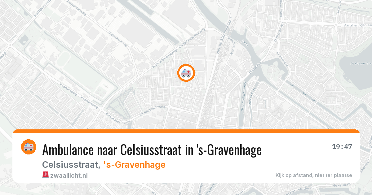 Ambulance naar Celsiusstraat in 's-Gravenhage — 3 apr 2026