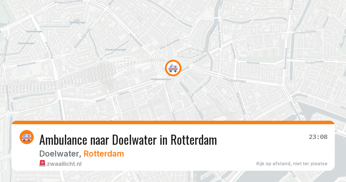 Ambulance naar Doelwater in Rotterdam — 21 mrt 2026