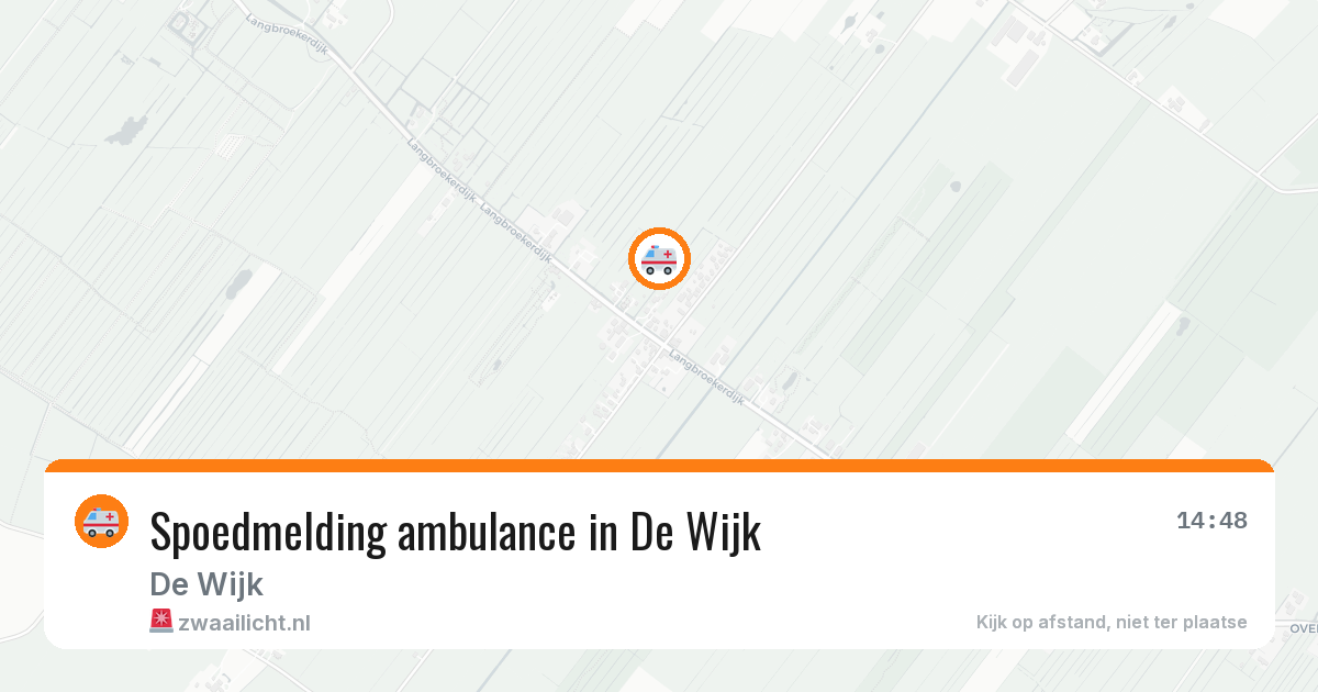 Spoedmelding ambulance in De Wijk — 28 mrt 2026