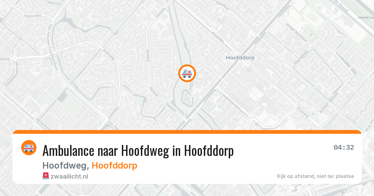 Ambulance naar Hoofdweg in Hoofddorp — 1 aug 2026