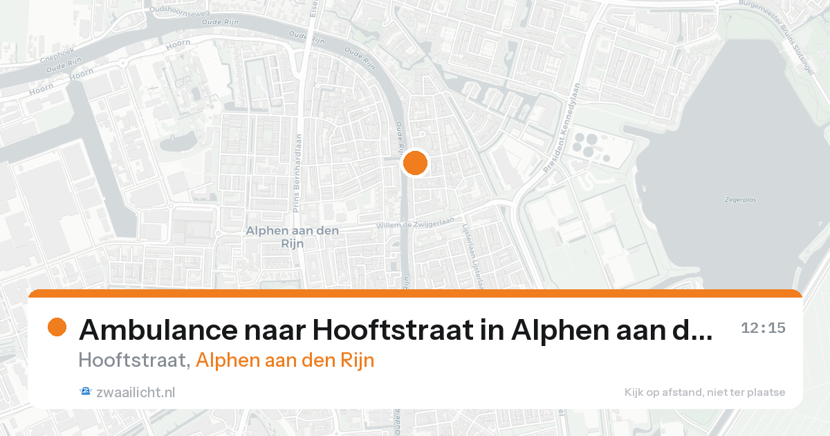 Ambulance naar Hooftstraat in Alphen aan den Rijn — 18 aug 2026