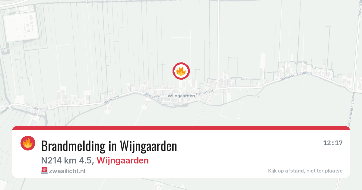 Brandmelding in Wijngaarden — 17 feb 2026