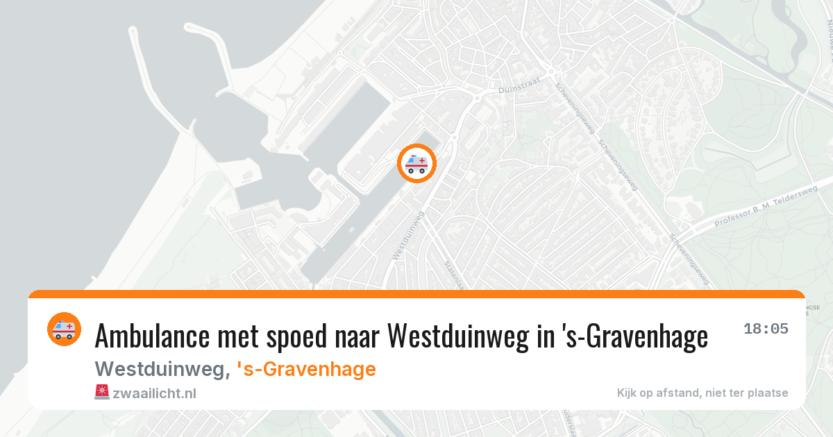 Ambulance met spoed naar Westduinweg in 's-Gravenhage — 10 aug 2026