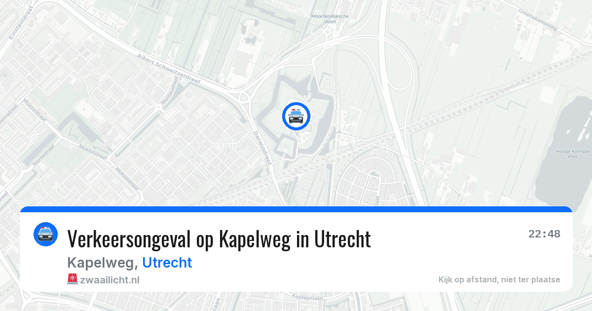 Verkeersongeval op Kapelweg in Utrecht — 7 jun 2026
