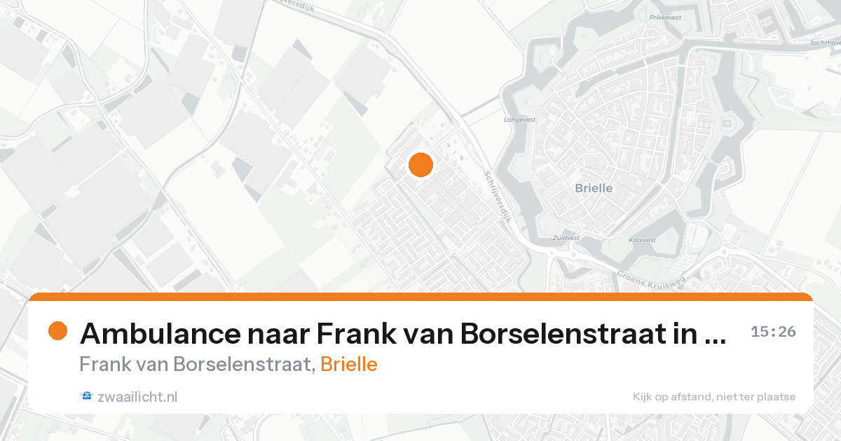 Ambulance naar Frank van Borselenstraat in Brielle — 4 jun 2026
