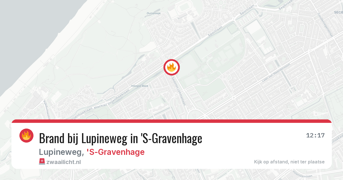 Brand bij Lupineweg in 'S-Gravenhage — 14 jun 2026