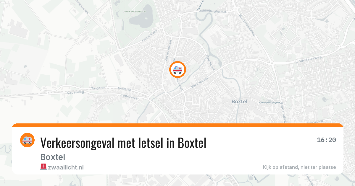 Verkeersongeval met letsel in Boxtel — 3 aug 2026