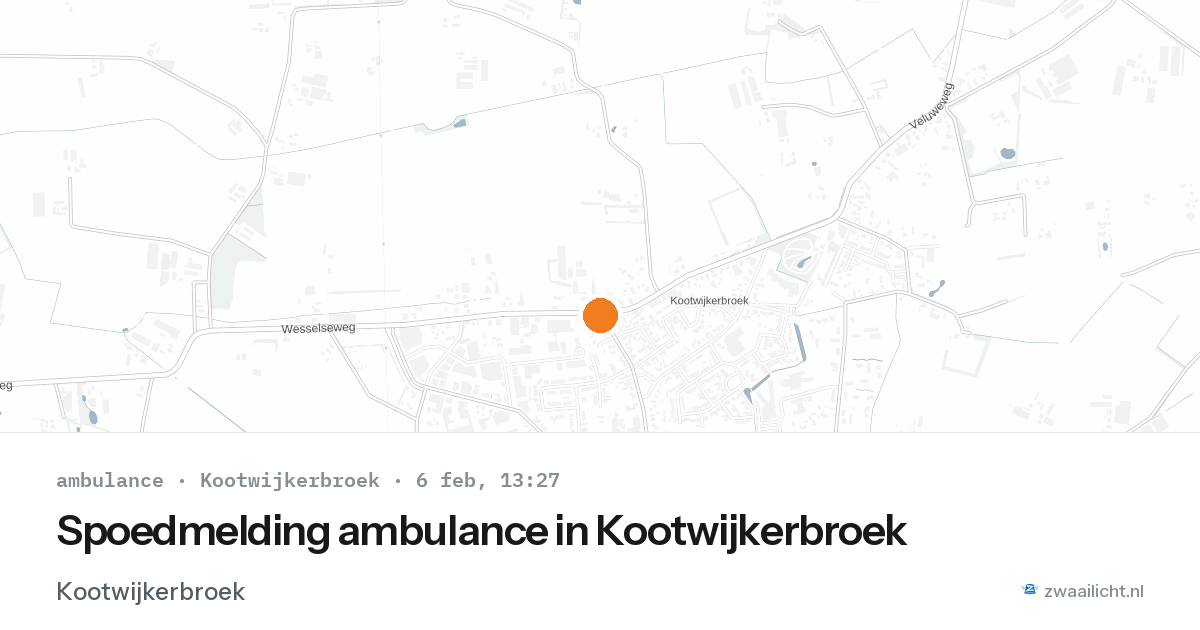 Spoedmelding ambulance in Kootwijkerbroek — 6 feb 2026