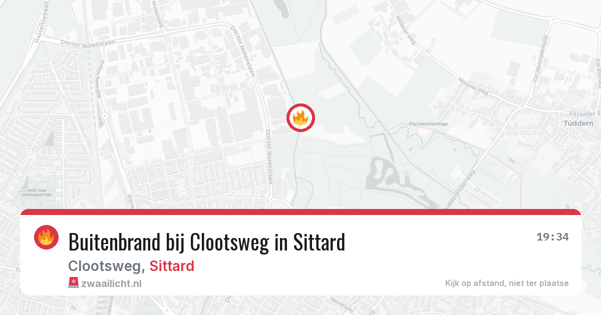 Buitenbrand bij Clootsweg in Sittard — 15 jul 2026