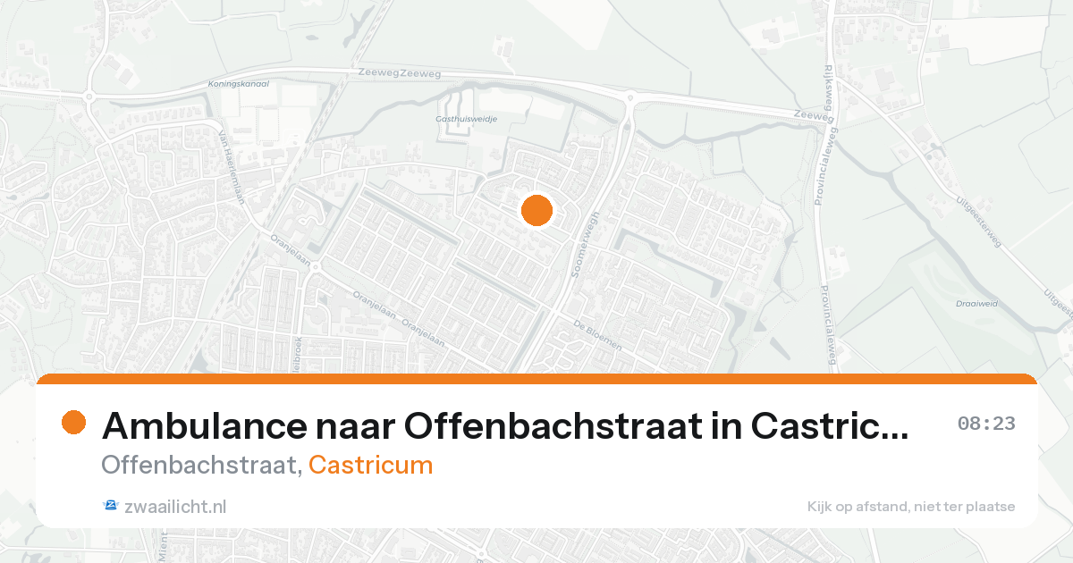 Ambulance naar Offenbachstraat in Castricum — 18 aug 2026