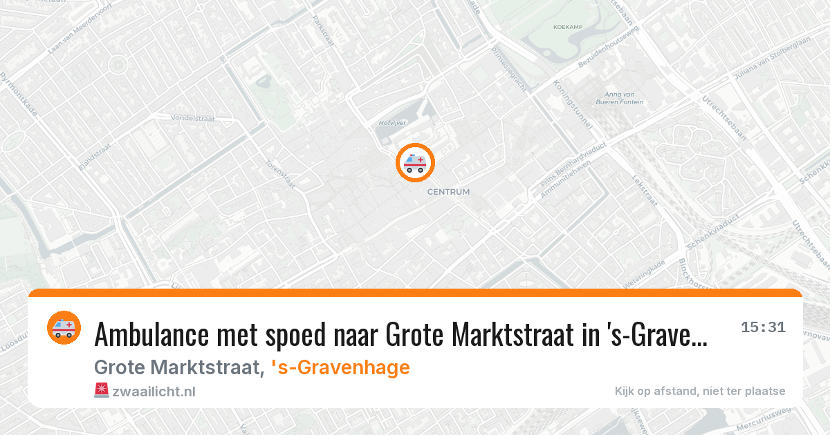 Ambulance met spoed naar Grote Marktstraat in 's-Gravenhage — 21 jan 2026