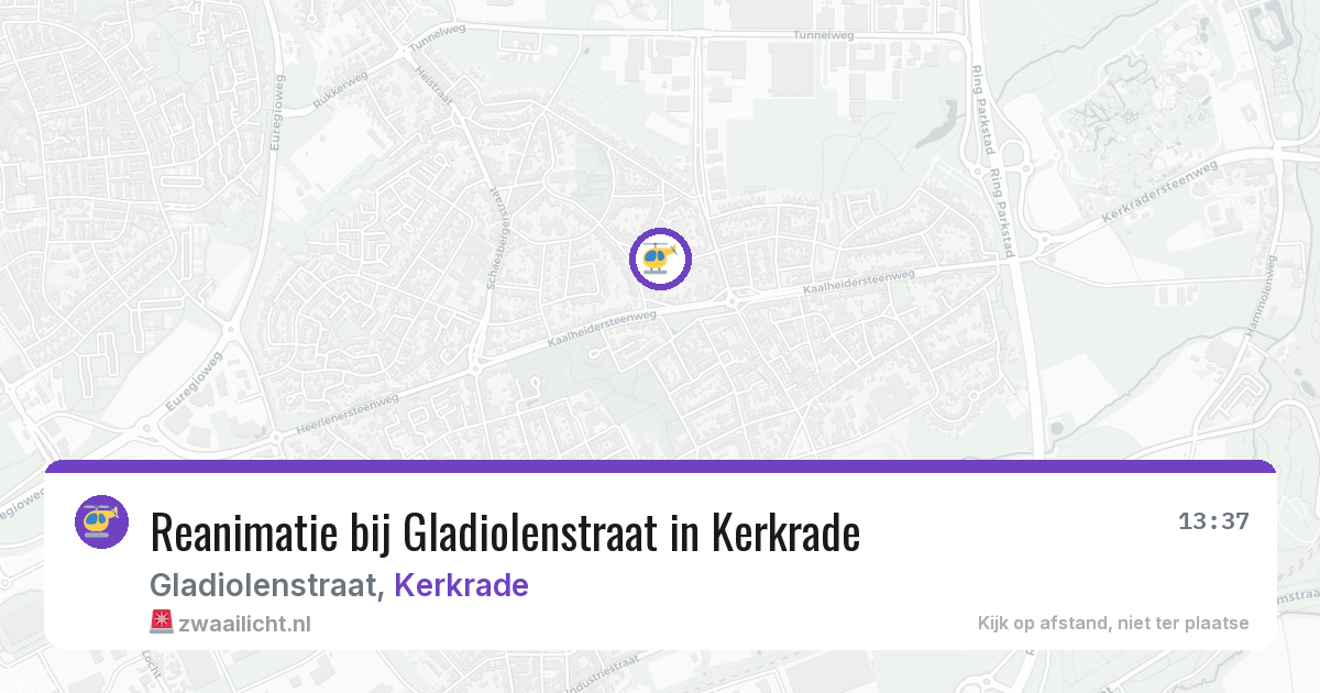 Reanimatie bij Gladiolenstraat in Kerkrade — 3 mei 2026