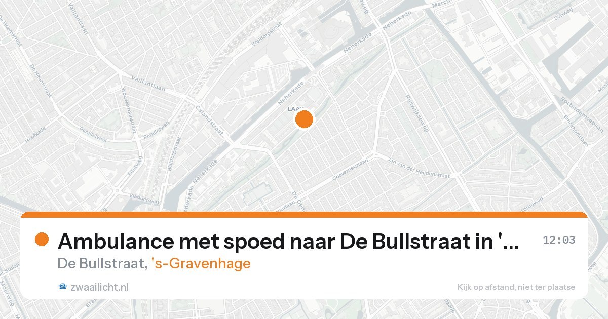 Ambulance met spoed naar De Bullstraat in 's-Gravenhage — 18 aug 2026