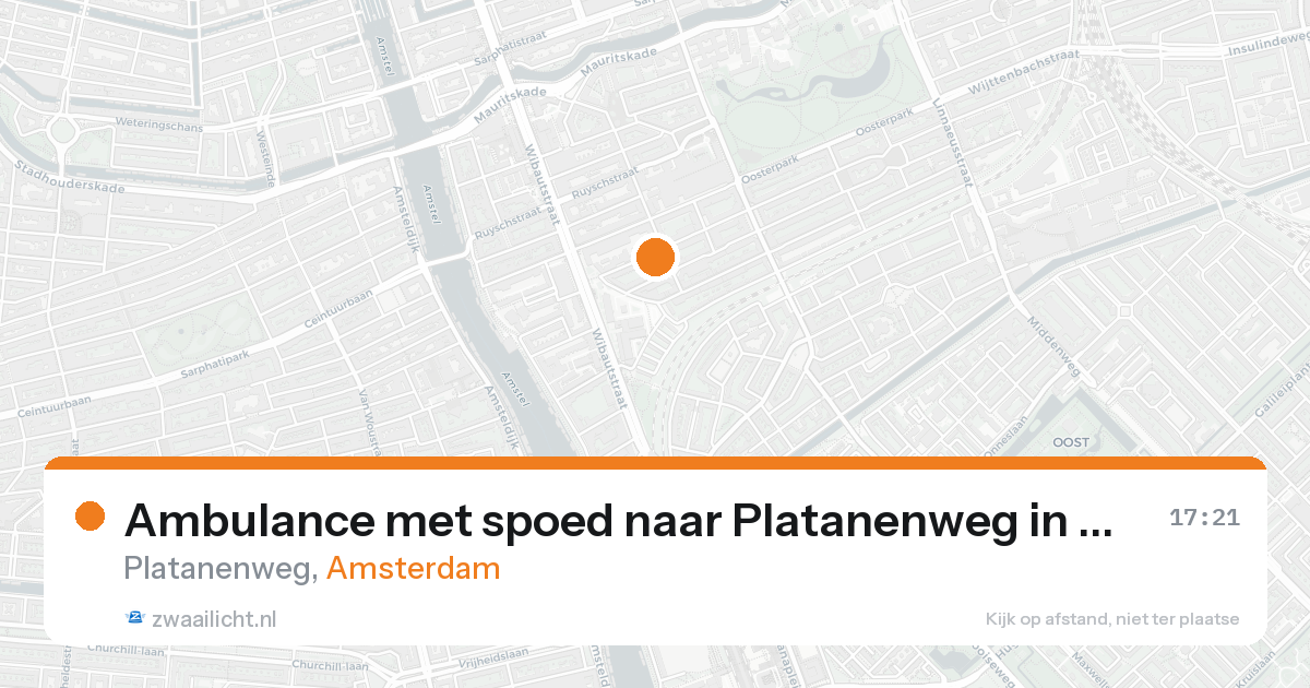 Ambulance met spoed naar Platanenweg in Amsterdam — 20 aug 2026