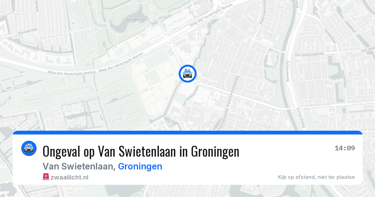 Ongeval op Van Swietenlaan in Groningen — 24 apr 2026