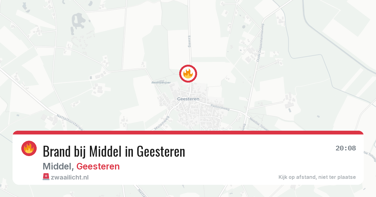 Brand bij Middel in Geesteren — 28 jul 2026