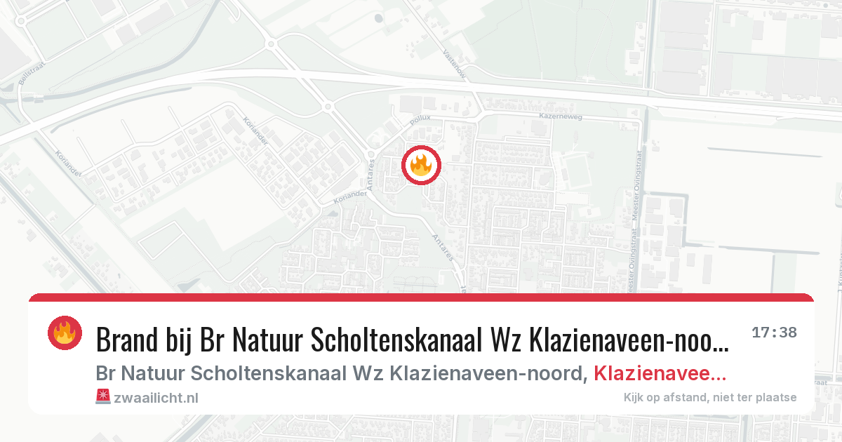 Brand bij Br Natuur Scholtenskanaal Wz Klazienaveen-noord in Klazienaveen-Noord — 10 mei 2026