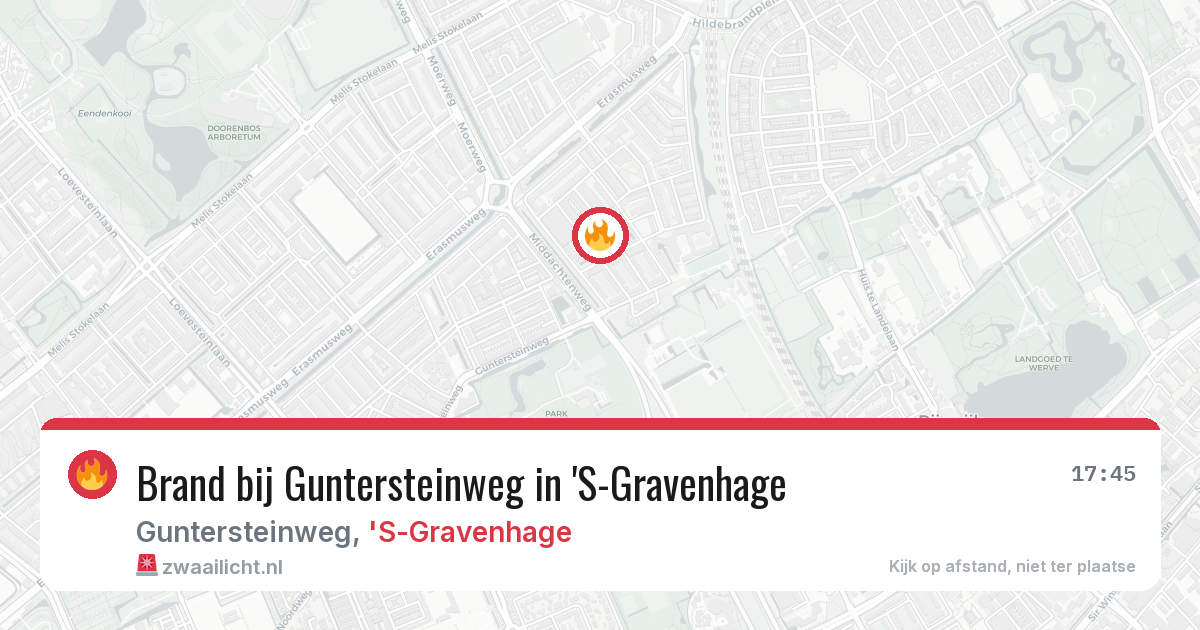 Brand bij Guntersteinweg in 'S-Gravenhage — 29 jun 2026