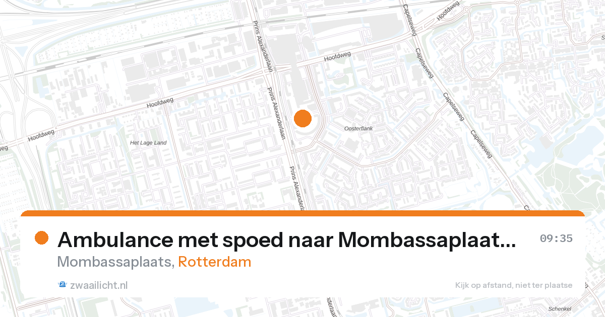 Ambulance met spoed naar Mombassaplaats in Rotterdam — 27 aug 2026